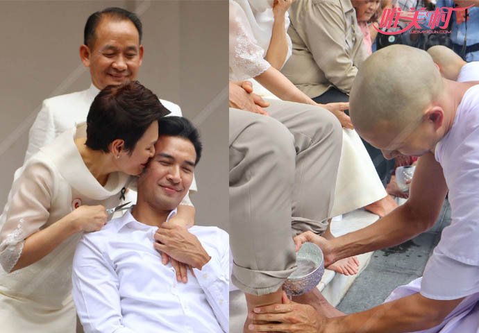 泰国当红男星剃度出家 父母现场泪流满面男星首谈出家内情 4